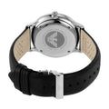 Emporio Armani Gianni Quartz Black Dial Black Leather Strap Watch For Men - AR0382