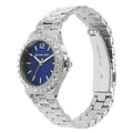 Michael Kors Lennox Three-Hand Blue Dial Silver Steel Strap Watch For Women - MK7397