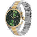 Emporio Armani Claudio Chronograph Green Dial Two Tone Steel Strap Watch For Women - AR11511