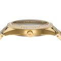 Michael Kors Harlowe Three-Hand Quartz Gold Dial Gold Steel Strap Watch For Women - MK4709