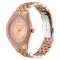 Michael Kors Harlowe Rose Gold Dial Rose Gold Steel Strap Watch For Women - MK4710