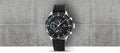 Tommy Hilfiger Trent Chronograph Quartz Black Dial Black Leather Strap Watch For Men - 1791810