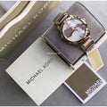 Michael Kors Hartman Analog White Dial Rose Gold Steel Strap Watch For Women - MK3673