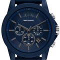 Armani Exchange Outerbanks Chronograph Blue Dial Blue Silicone Strap Watch For Men - AX7128