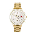 Tommy Hilfiger Carly White Dial Gold Stainless Steel Strap Watch for Women - 1781786