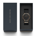 Daniel Wellington Classic Cornwall Black Dial Black Nylon Strap Watch For Women - DW00100148