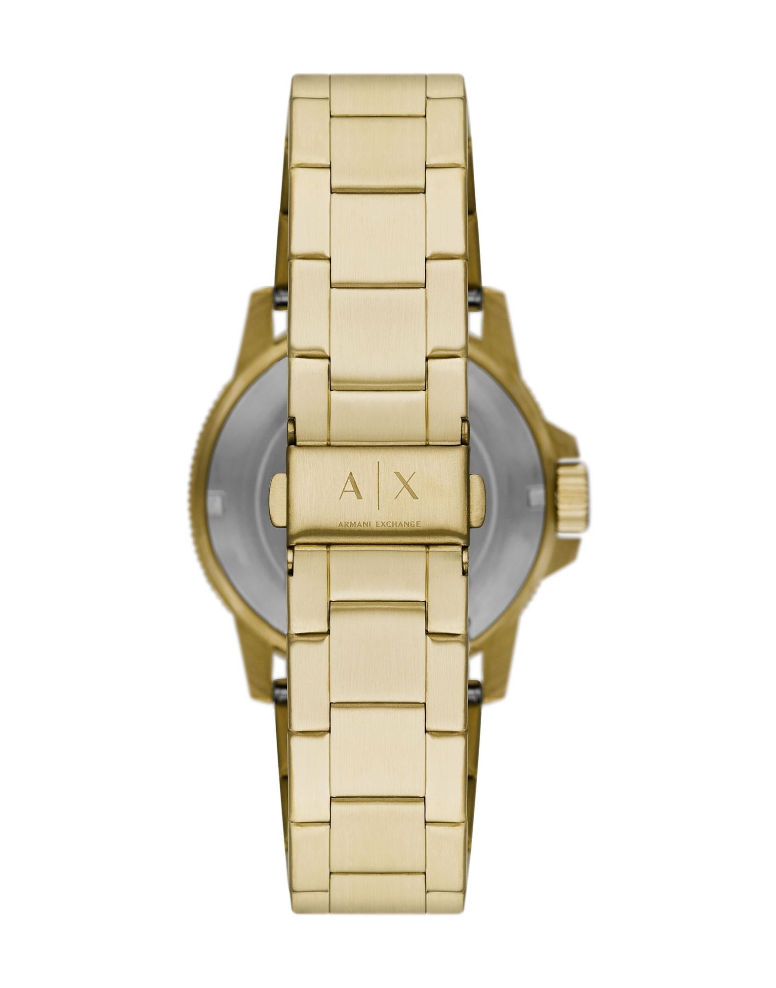 Armani Exchange Cayde Analog Gold Dial Gold Steel Strap Watch For Men - AX2707