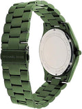 Michael Kors Slim Runway Quartz Black Dial Green Steel Strap Watch For Men - MK8715