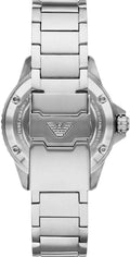 Emporio Armani Meccanico Automatic Blue Dial Silver Steel Strap Watch For Men - AR60059