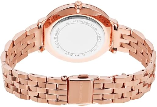 Michael Kors Pyper Three-Hand Rose Gold Dial Rose Gold Steel Strap Watch For Women - MK3897