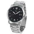 Fossil The Commuter Black Dial Silver Steel Strap Watch for Men - FS5391