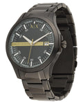 Armani Exchange Hampton Black Dial Black Steel Strap Watch For Men - AX2407