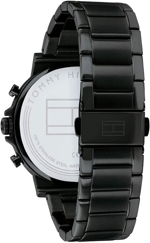 Tommy Hilfiger Daniel Black Dial Black Steel Strap Watch for Men - 1710414