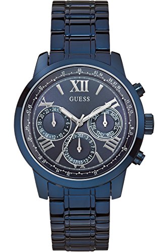 Guess Chronograph Multifunction Blue Dial Blue Steel Strap Watch For Women - W0330L6