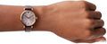 Emporio Armani Classic Quartz Pink Dial Brown Leather Strap Watch For Women - AR1911