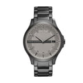 Armani Exchange Hampton Chronograph Grey Dial Grey Steel Strap Watch For Men - AX2194