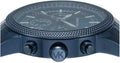 Michael Kors Hutton Chronograph Blue Dial Blue Steel Strap Watch For Men - MK9088