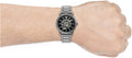 Emporio Armani Meccanico Automatic Skeleton Black Dial Silver Steel Strap Watch For Men - AR60021