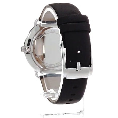 Michael Kors Portia Quartz White Dial Black Leather Strap Watch For Women - MK2658