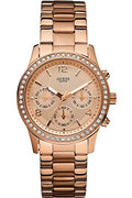 Guess Mini Spectrum Quartz Rose Gold Dial Rose Gold Steel Strap Watch For Women - W0122L3