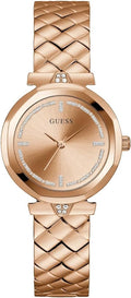 Guess Rumour Quartz Rose Gold Dial Rose Gold Steel Strap Watch For Women - GW0613L3