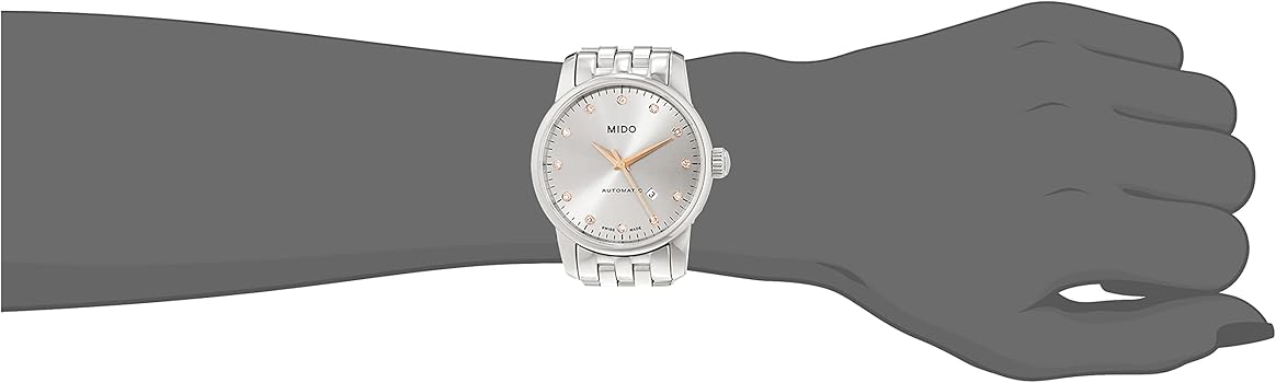 Mido Baroncelli III Automatic Silver Dial Silver Steel Strap Watch For Men - M8600.4.67.1