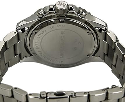 Michael Kors Everest Chronograph Black Dial Silver Steel Strap Watch For Women - MK5753