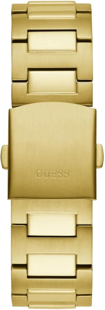 Guess Headliner Multifunction Black Dial Gold Steel Strap Watch For Men - GW0572G2