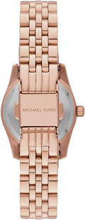 Michael Kors Lexington Quartz White Dial Rose Gold Steel Strap Watch For Women - MK3230