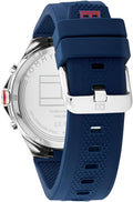 Tommy Hilfiger Justin Chronograph Blue Dial Blue Rubber Strap Watch for Men - 1792057