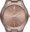 Michael Kors Runway Quartz Brown Dial Brown Steel Strap Watch For Women - MK3418