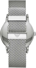 Emporio Armani Luigi Quartz Blue Dial Silver Mesh Bracelet Watch For Men - AR11230