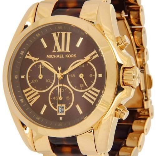 Michael Kors Bradshaw Quartz Brown Dial Two Tone Steel Strap Watch For Women - MK5696