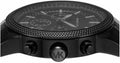 Michael Kors Hutton Chronograph Black Dial Black Steel Strap Watch For Men - MK9089