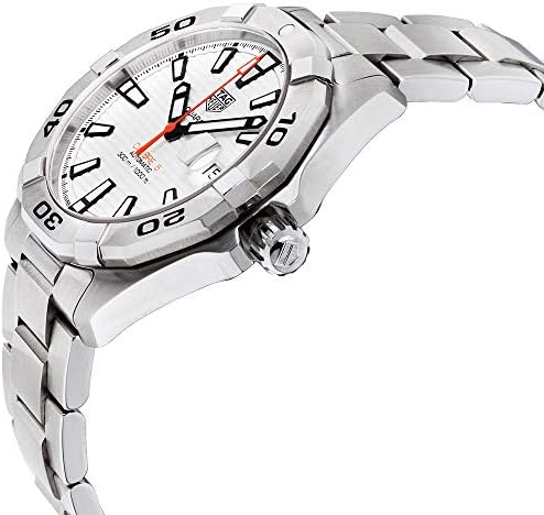 Tag Heuer Aquaracer Automatic White Dial Silver Steel Strap Watch for Men - WBD2111.BA0928