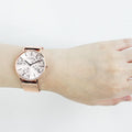 Coach Perry Silver Dial Rose Gold Mesh Bracelet Watch for Women - 14503386