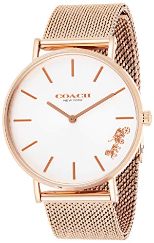 Coach Perry White Rose Gold Mesh Bracelet Watch for Women - 14503126