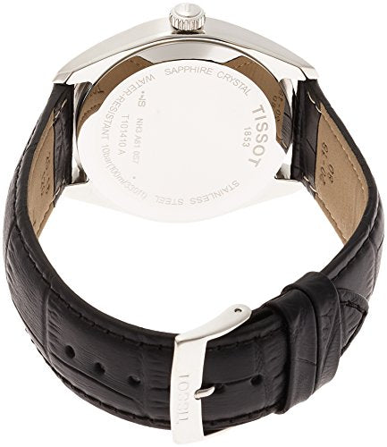 Tissot T Classic PR 100 White Dial Black Leather Strap Watch for Men - T101.410.16.031.00