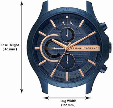 Armani Exchange Hampton Chronograph Blue Dial Blue Steel Strap Watch For Men - AX2430