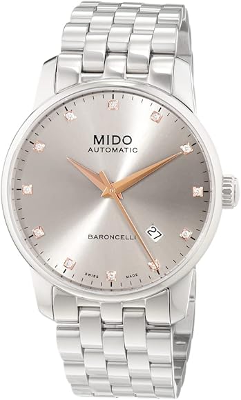 Mido Baroncelli III Automatic Silver Dial Silver Steel Strap Watch For Men - M8600.4.67.1