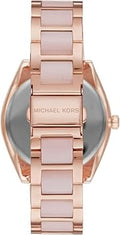 Michael Kors Janelle Three Hand Rose Gold Dial Two Tone Steel Strap Watch For Women - MK7089