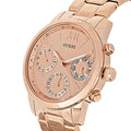 Guess Mini Sunrise Chronograph Quartz Rose Gold Dial Rose Gold Steel Strap Watch For Women - W0448L3