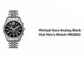 Michael Kors Lexington Chronograph Black Dial Black Steel Strap Watch For Men - MK8602