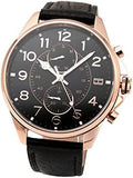 Tommy Hilfiger Dean Chronograph Quartz Black Dial Black Leather Strap Watch for Men - 1791273