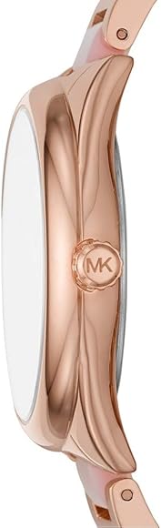 Michael Kors Janelle Three Hand Rose Gold Dial Two Tone Steel Strap Watch For Women - MK7089