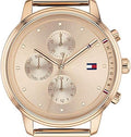 Tommy Hilfiger Blake Chronograph Rose Gold Dial Rose Gold Mesh Bracelet Watch For Women - 1781907