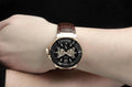 Guess Rigor Analog Brown Dial Brown Leather Strap Watch For Men - W0040G3