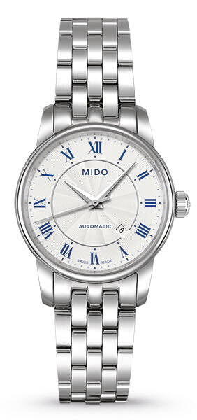 Mido Baroncelli III Automatic Silver Dial Silver Steel Strap Watch For Women - M7600.4.21.1