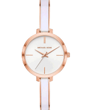 Michael Kors Jaryn Analog White Dial Two Tone Steel Strap Watch For Women - MK4342