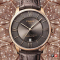 Tissot Chemin Des Tourelles Automatic Brown Dial Brown Leather Strap Watch For Men - T099.407.36.448.00